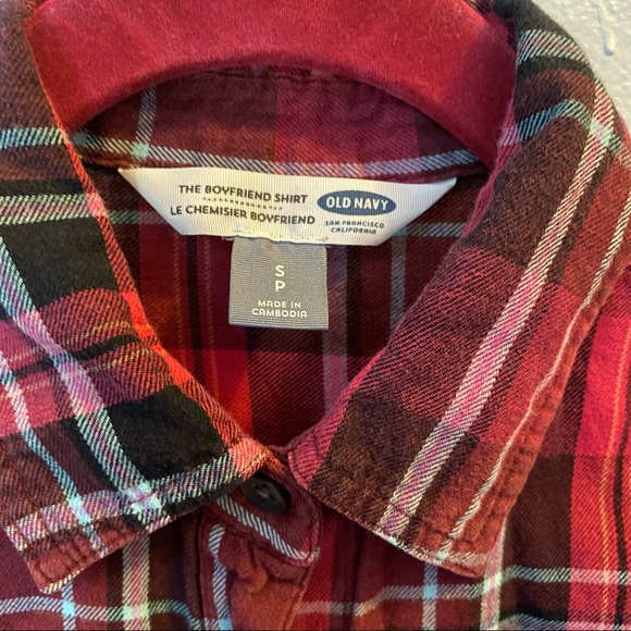 Old Navy Plaid Boyfriend Women’s Shirt - Picture 3 of 8